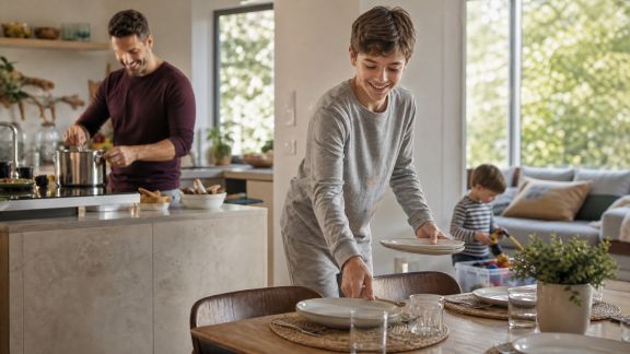 Apprendre à déléguer dans la vie de famille : impliquer chaque membre selon son âge
