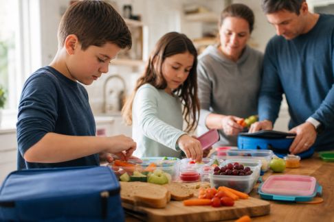 Impliquer les enfants dans la préparation des repas à l’avance pour les sorties scolaires ou sportives