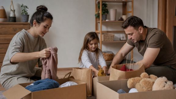 Organiser efficacement le tri et don des objets inutiles en famille