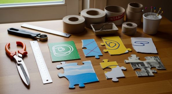 Fabriquer ses propres puzzles avec du matériel de récupération