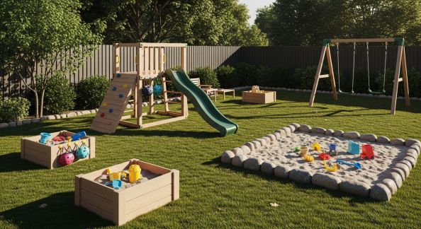 Structurer les zones de jeux extérieurs pour limiter l’encombrement à la maison